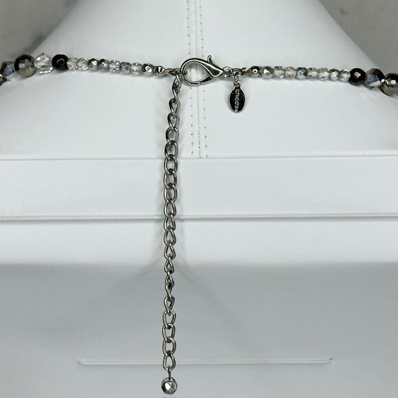 Chico's Metallic Beaded Long Statement Necklace ✨ - Picture 6 of 14
